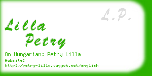 lilla petry business card